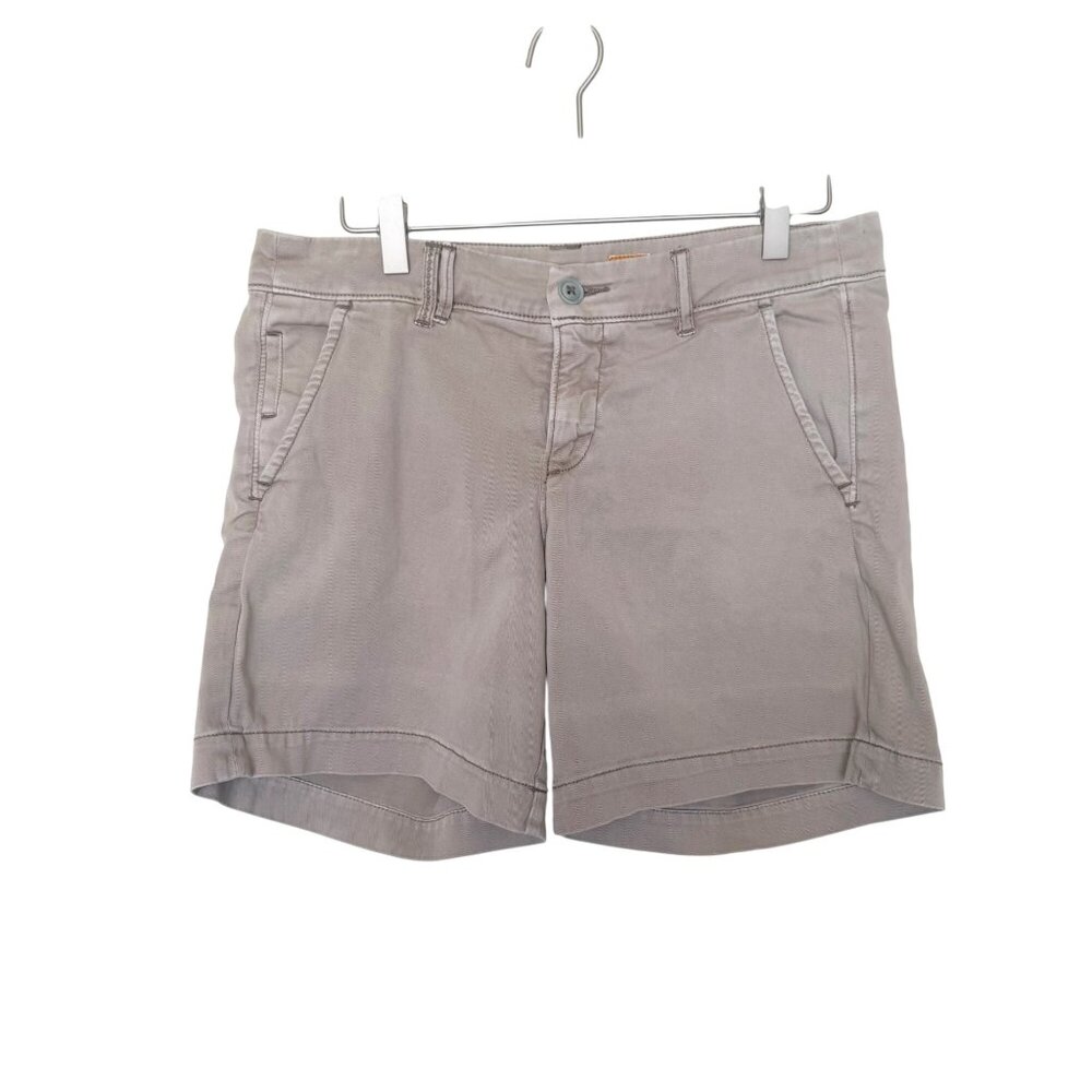 Anthropologie Pilcro Hyphen Tan Chino Cotton Shorts Womens Size 27 Pockets